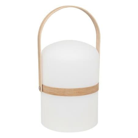 LAMPKA ZEWNĘTRZNA Kiara biała na baterie z rączką nowoczesna