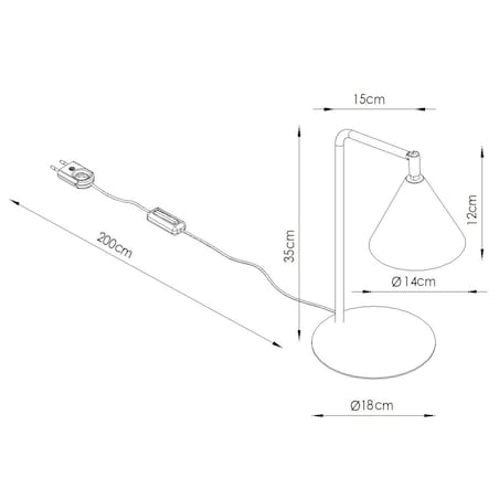 Lampa biurkowa NOX burgund