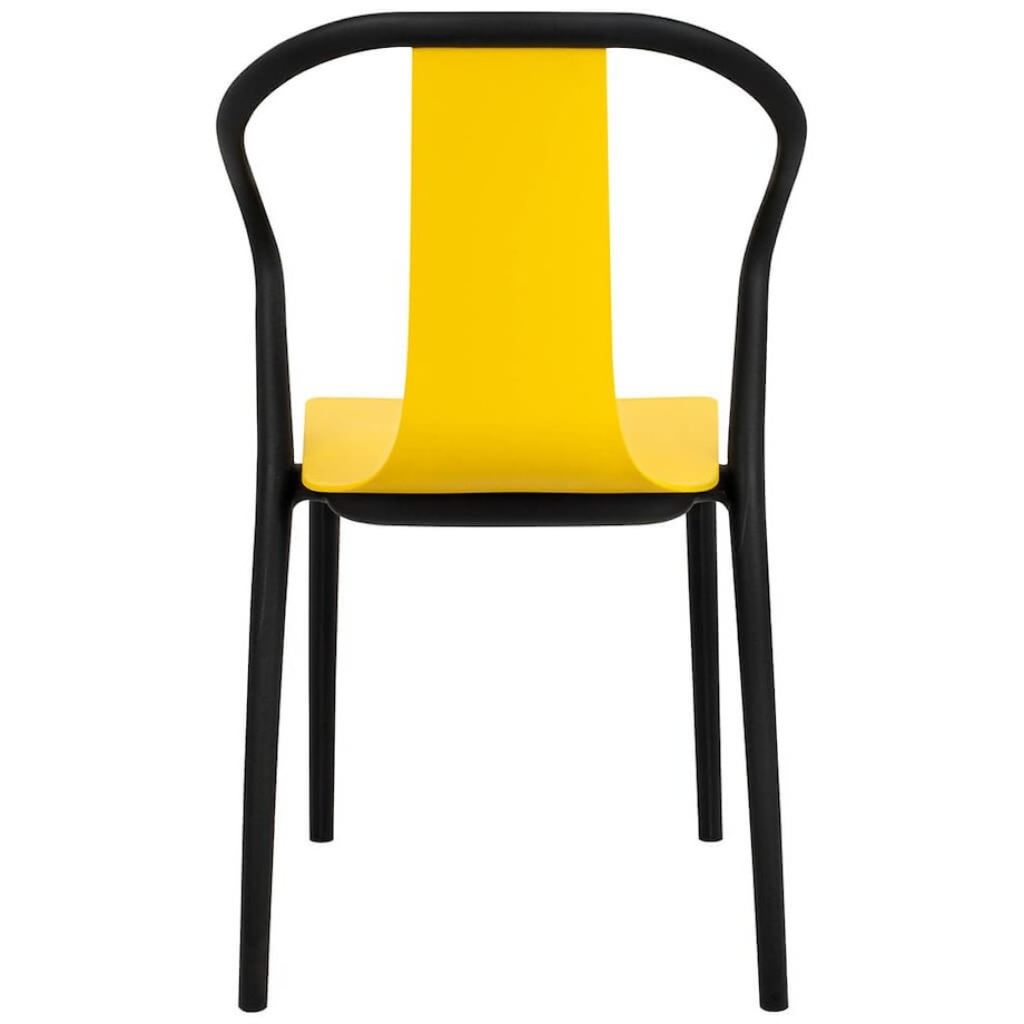 Nowoczesne krzesło jadalniane Vincent żółte czarne