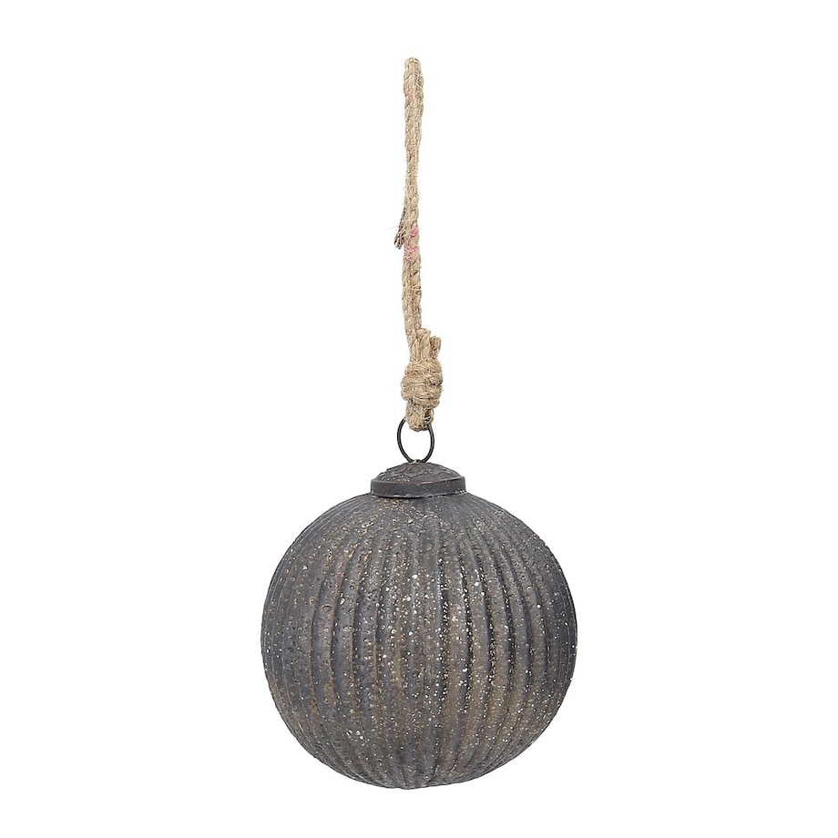 Bombka szklana Rustic Black 10 cm boże narodzenie, święta, świąteczne, czarny, 10x10x10 cm