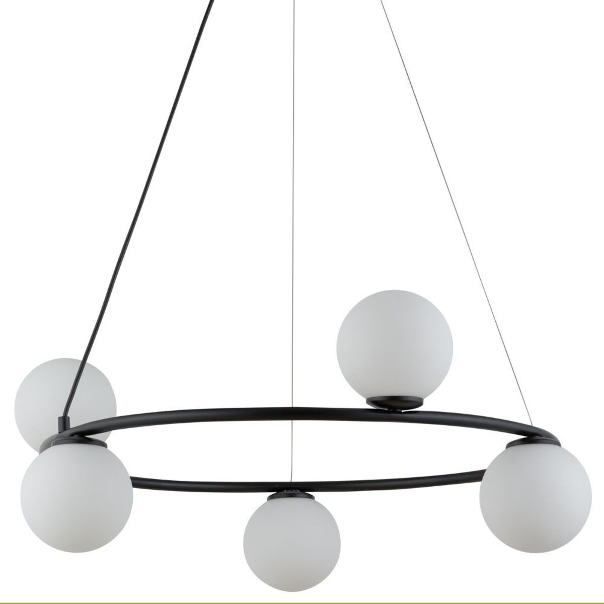 Nowoczesny żyrandol GAMA KOŁO Sigma szklane kule czarne