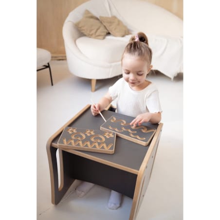 Krzesełko / stolik 2w1 SMALLY - szary