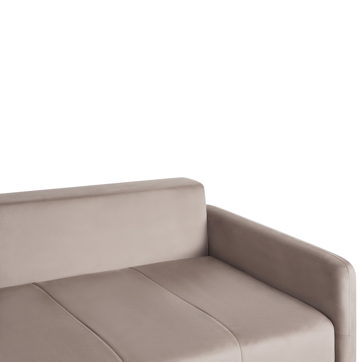 Sofa rozkładana dla 3 osób EGGE Welur Beżowoszary
