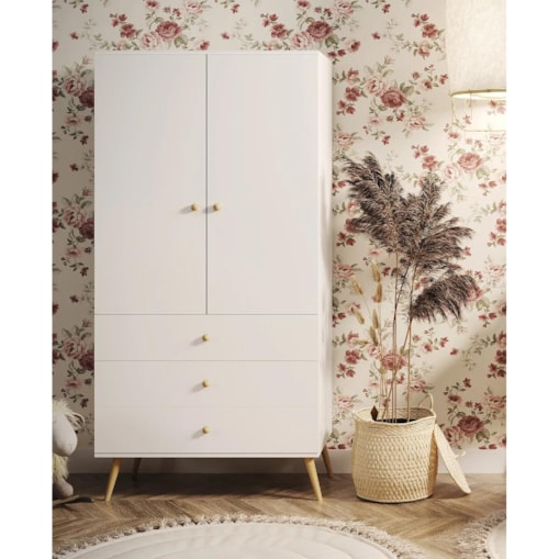 Szafa LEBEL z szufladami 3SZ 100cm biała mat