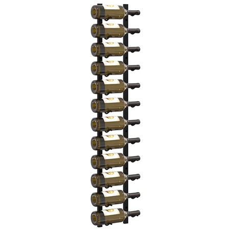 vidaXL Ścienny stojak na 12 butelek wina, czarny, żelazny