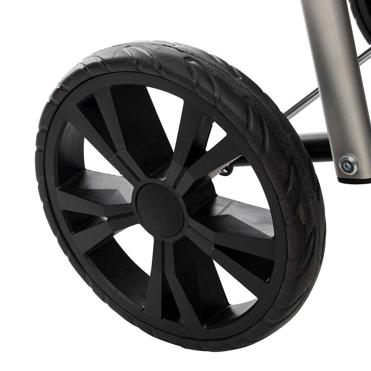 Wózek na zakupy na stabilnych kółkach, szary, 46 l