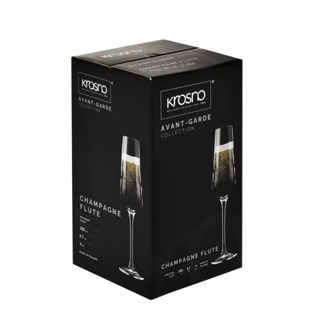 Piekne Kieliszki do Szampana Prosecco Toast Krosno Avant-Garde 180 ml 4 szt