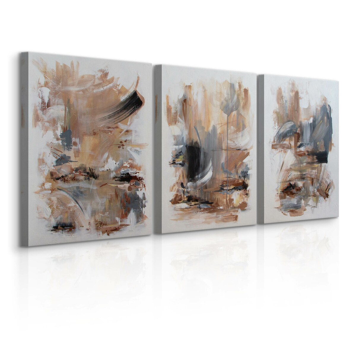 3x Obraz Ścienny Do Salonu Set Abstrakcja Nowoczesny Styl Farba 30x40cm