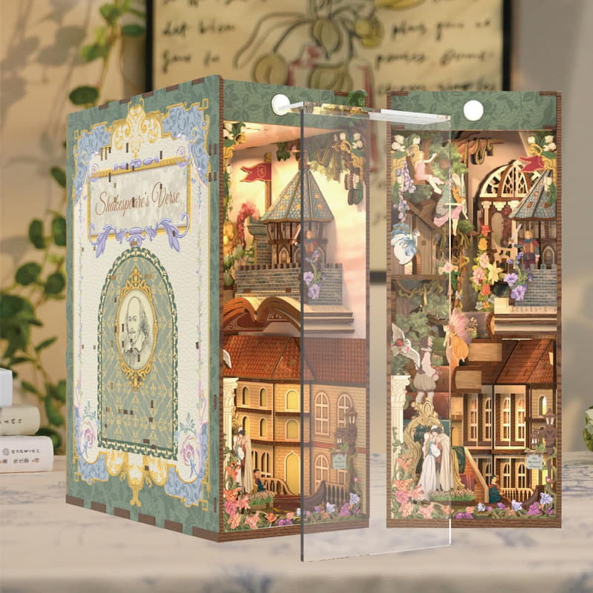 Miniaturowy domek Book Nook - Romeo i Julia - miłość świata - Tonecheer