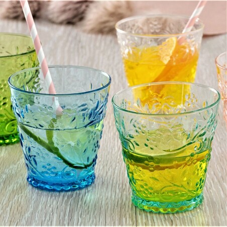 VILLA ITALIA Szklanka wysoka różowa 320 ml MURIEL