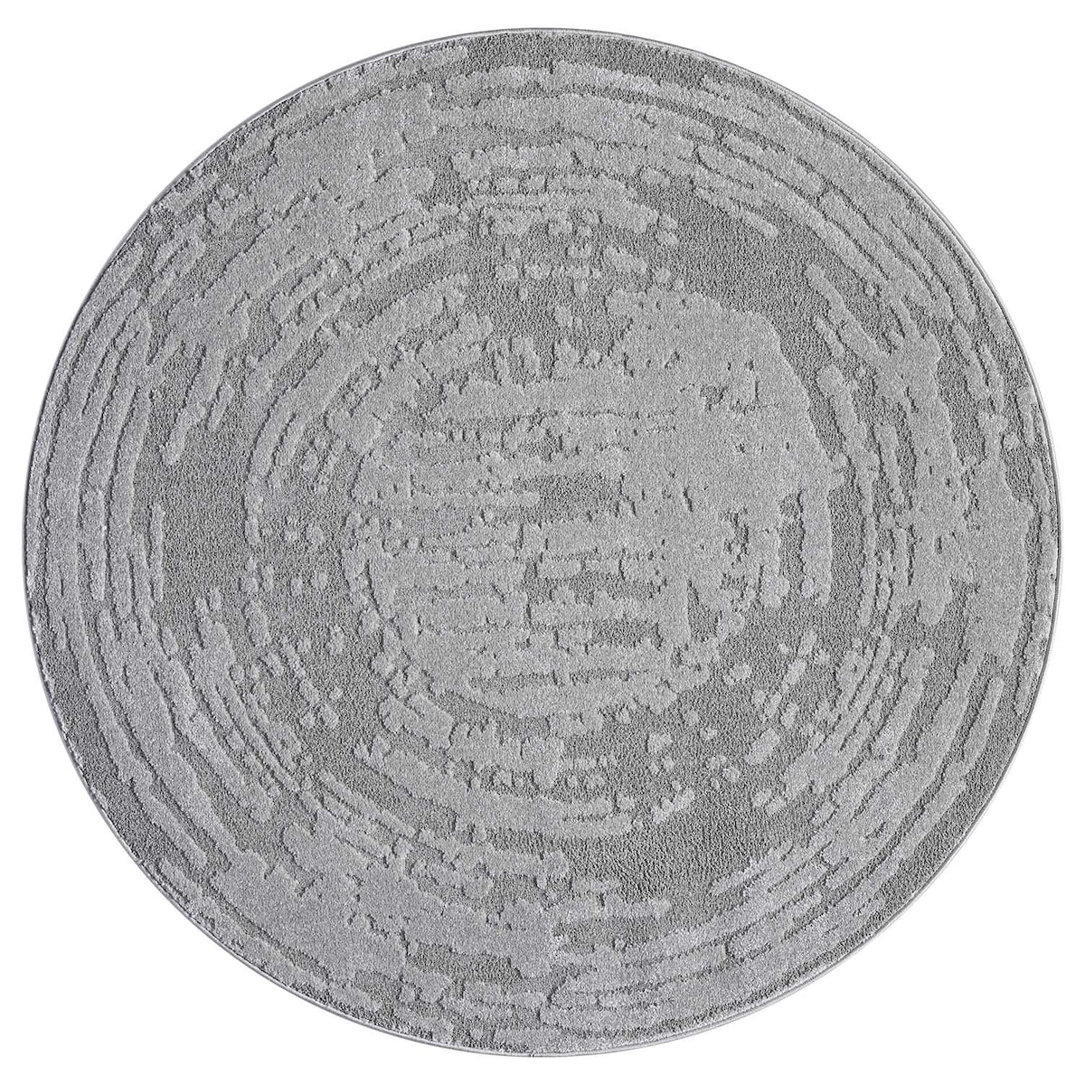 Dywan okrągły nowoczesny minimalistyczny high low Flaire 1710 szary 200x200