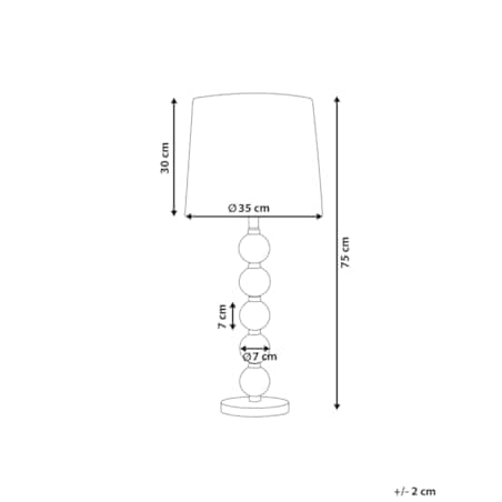 Lampa stołowa metalowa czarna ze złotym ASSONET