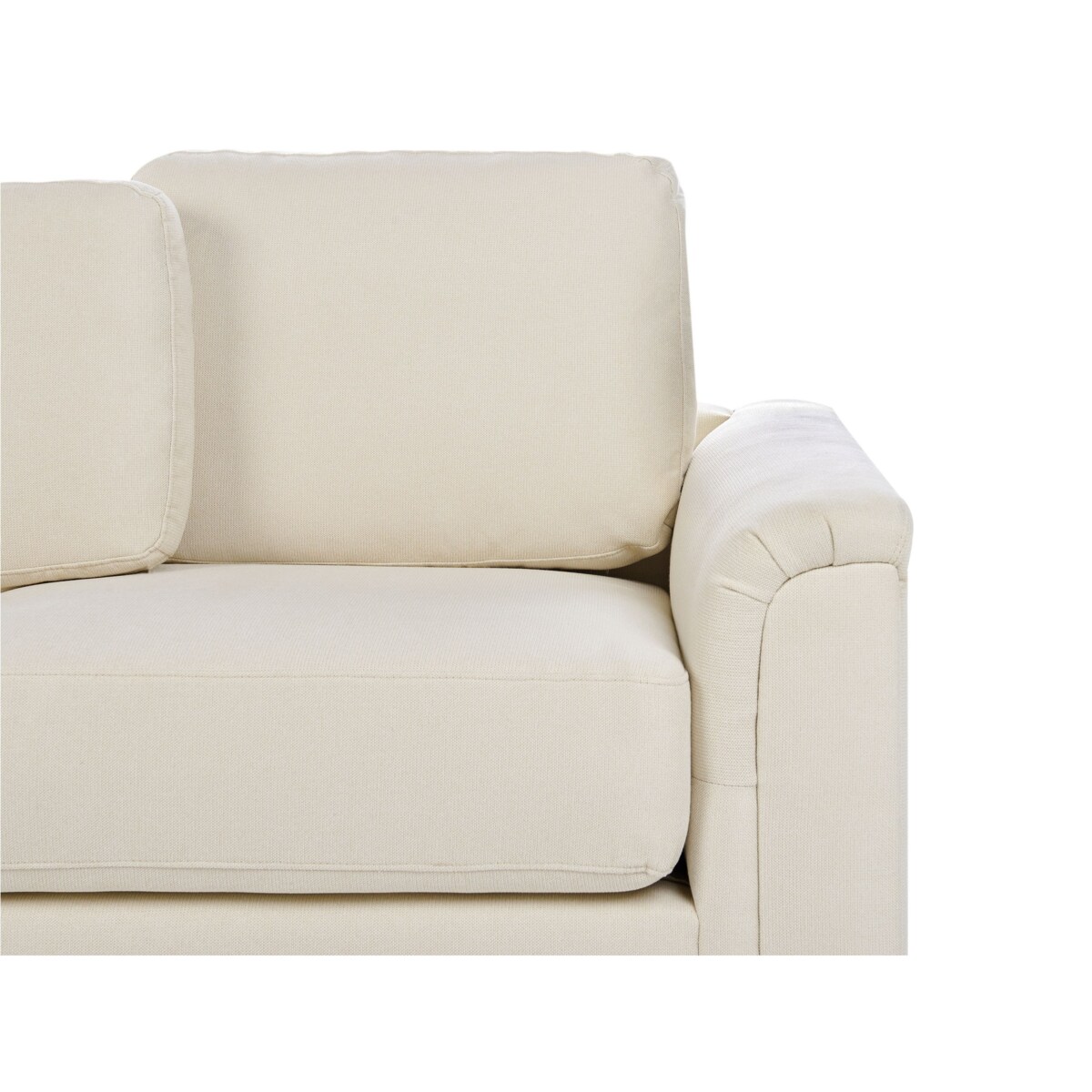 Sofa narożna prawostronna KOHLO Jasnobeżowy Tkanina Prawostronny