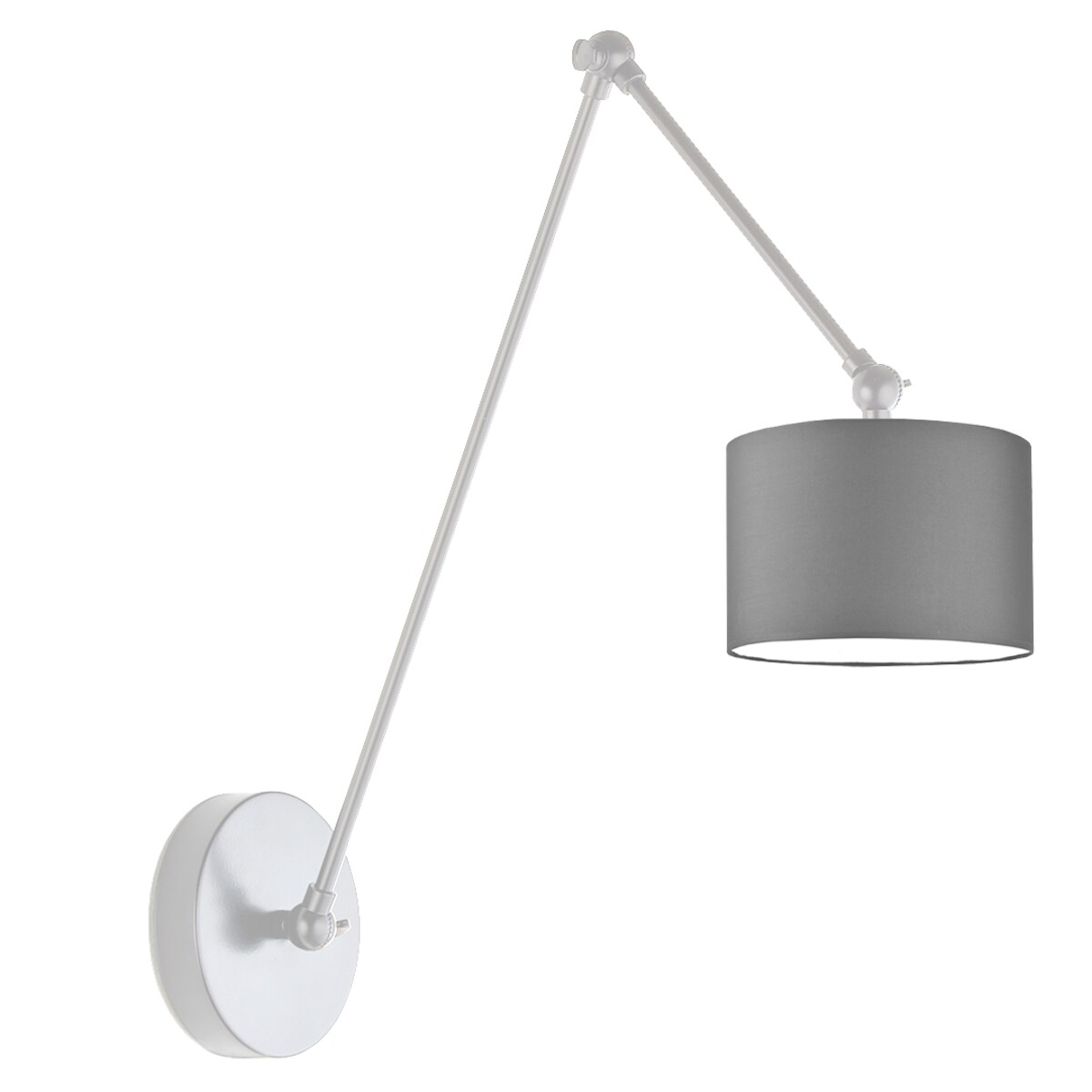 Kinkiet przegubowy lampa ścienna lampa na ścianę regulowany z abażurem walec SOUL II