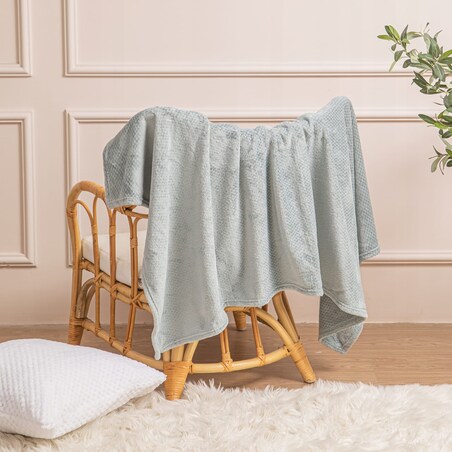 Miękki Koc Narzuta Pled na Łóżko 70 x 150 cm mikrofibra milutki Szary Willy