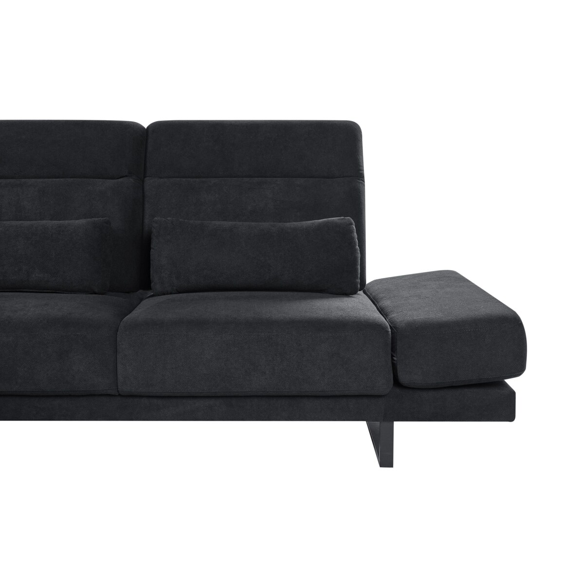 Narożnik IKAST Czarny dla 4 osób Prawostronny