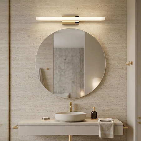Kinkiet App1850-1W 80Cm Led Złoty, Metal, Tworzywo Sztuczne