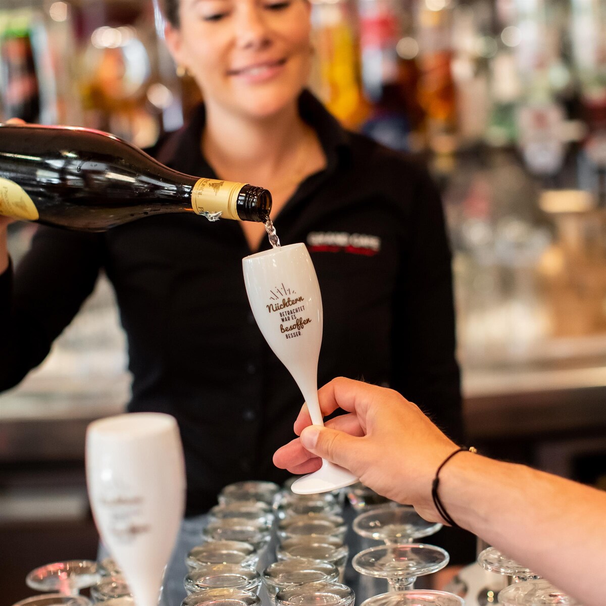 Kieliszek do szampana SUPERGLAS z nadrukiem, KOZIOL