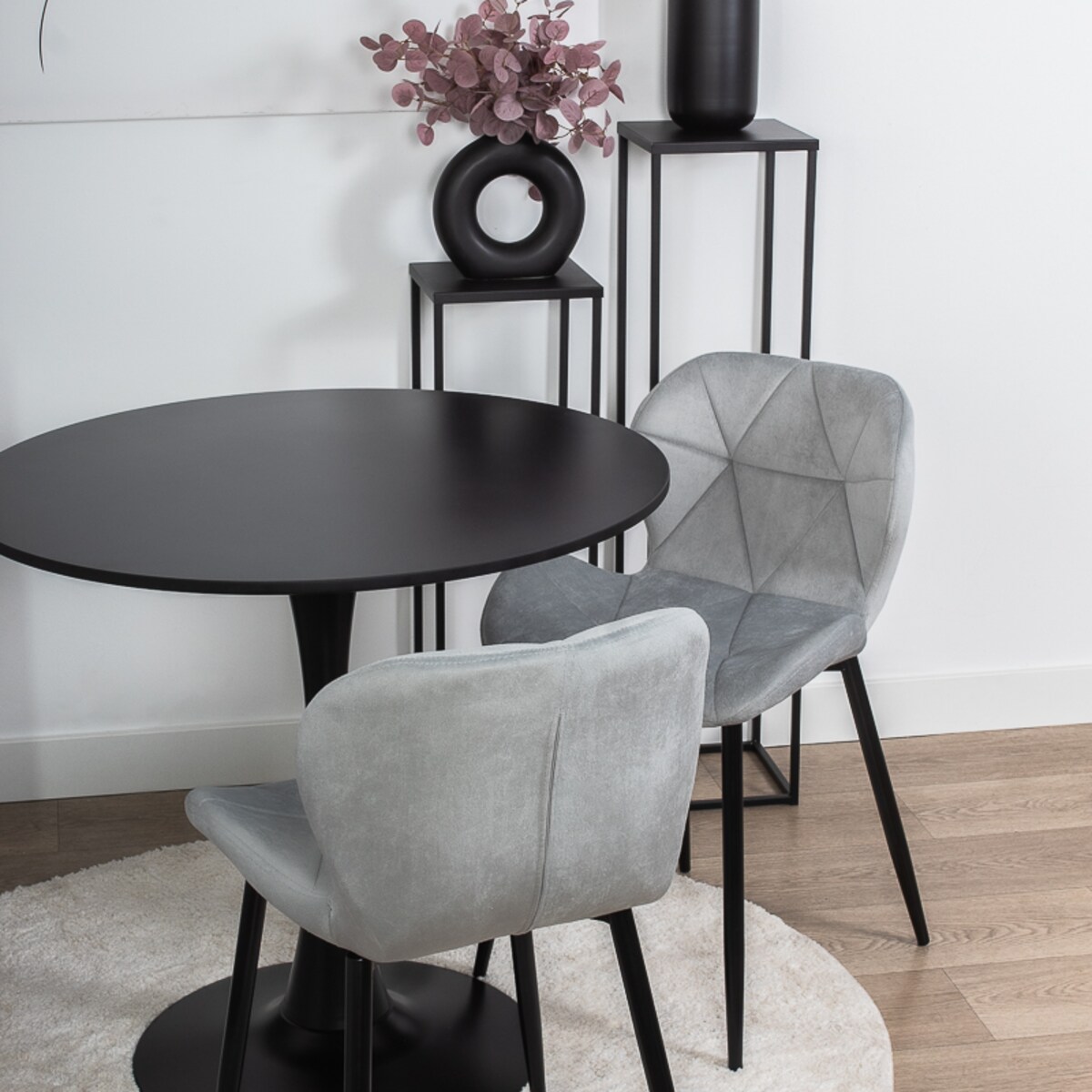 Krzesło tapicerowane do salonu skandynawskie nowoczesne szare