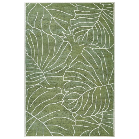 Dywan bawełniany w liście monstery 200 x 300 cm zielony SARMIN