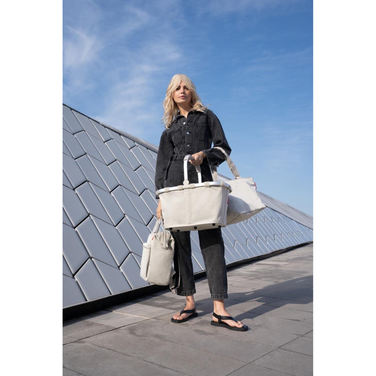 Koszyk CARRYBAG, herringbone sand