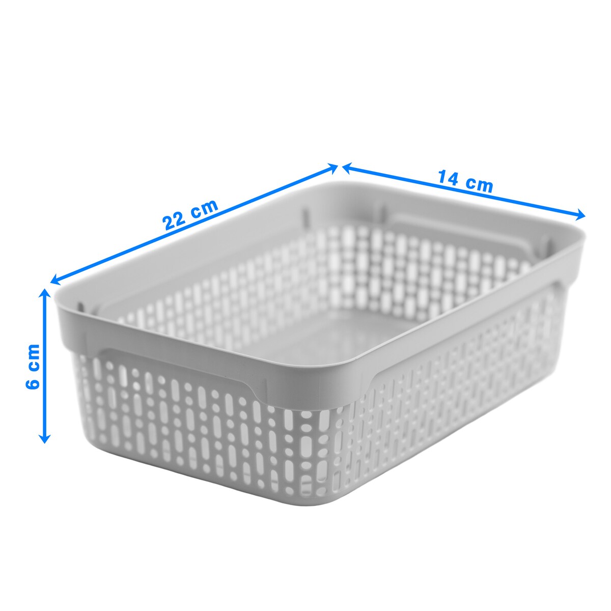 Koszyk Ażurowy Koszyczek S Plastikowy Na Kosmetyki Do Łazienki Pudełko Pojemnik Do Szuflady Jasnoszary