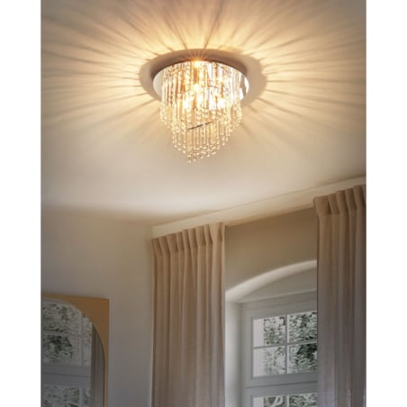 Żyrandol kryształowy 35 cm srebrny ESMELLE