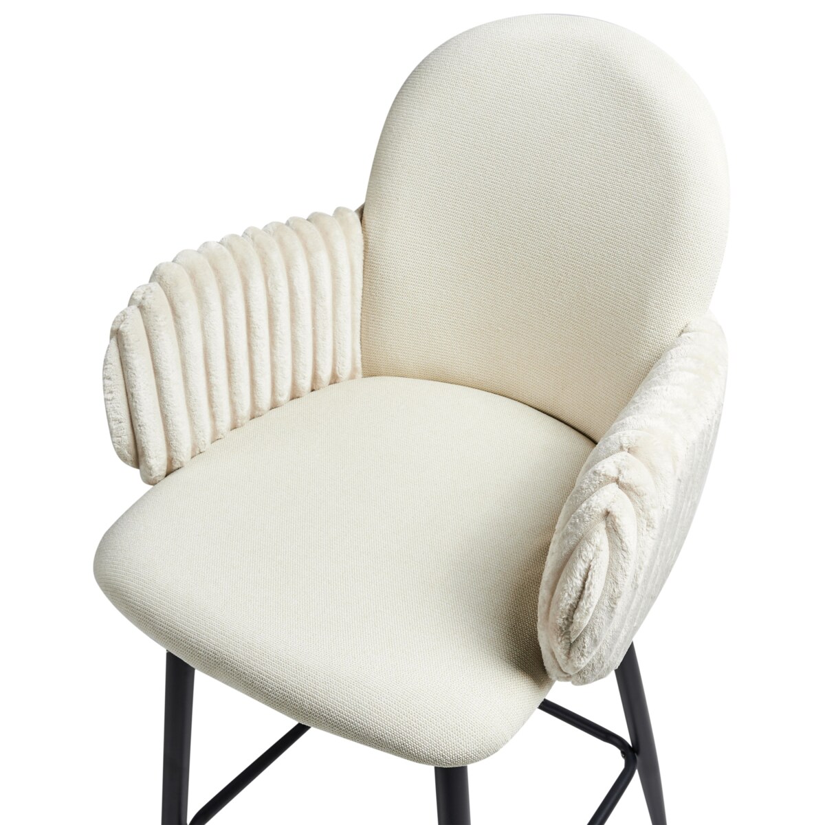 Zestaw 2 krzeseł barowych AMITY Jasnobeżowy