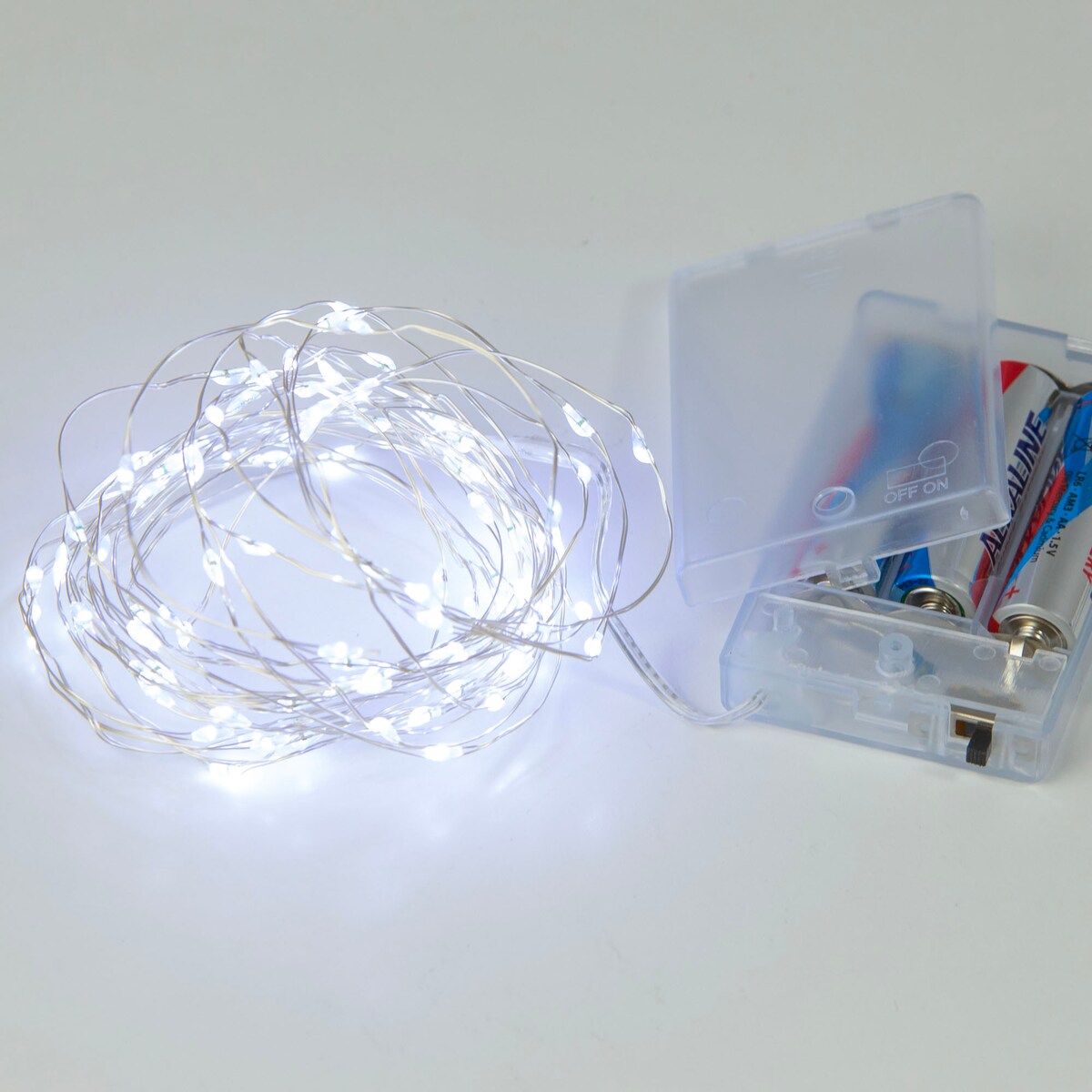 Lampki Druciki Girlanda Na Baterie 80 Led Białe