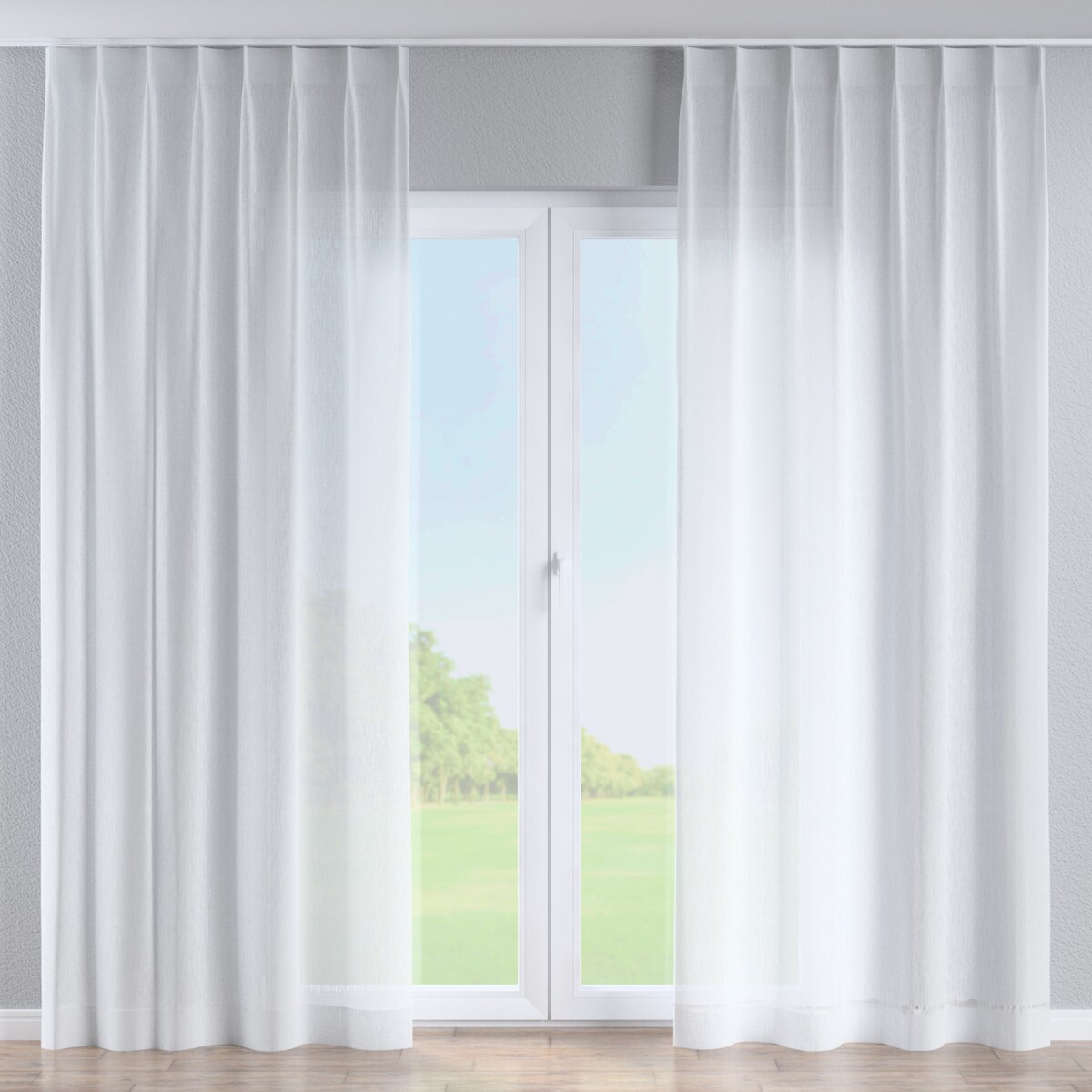 Zasłona na haczykach flex pojedynczych 130x260 biały