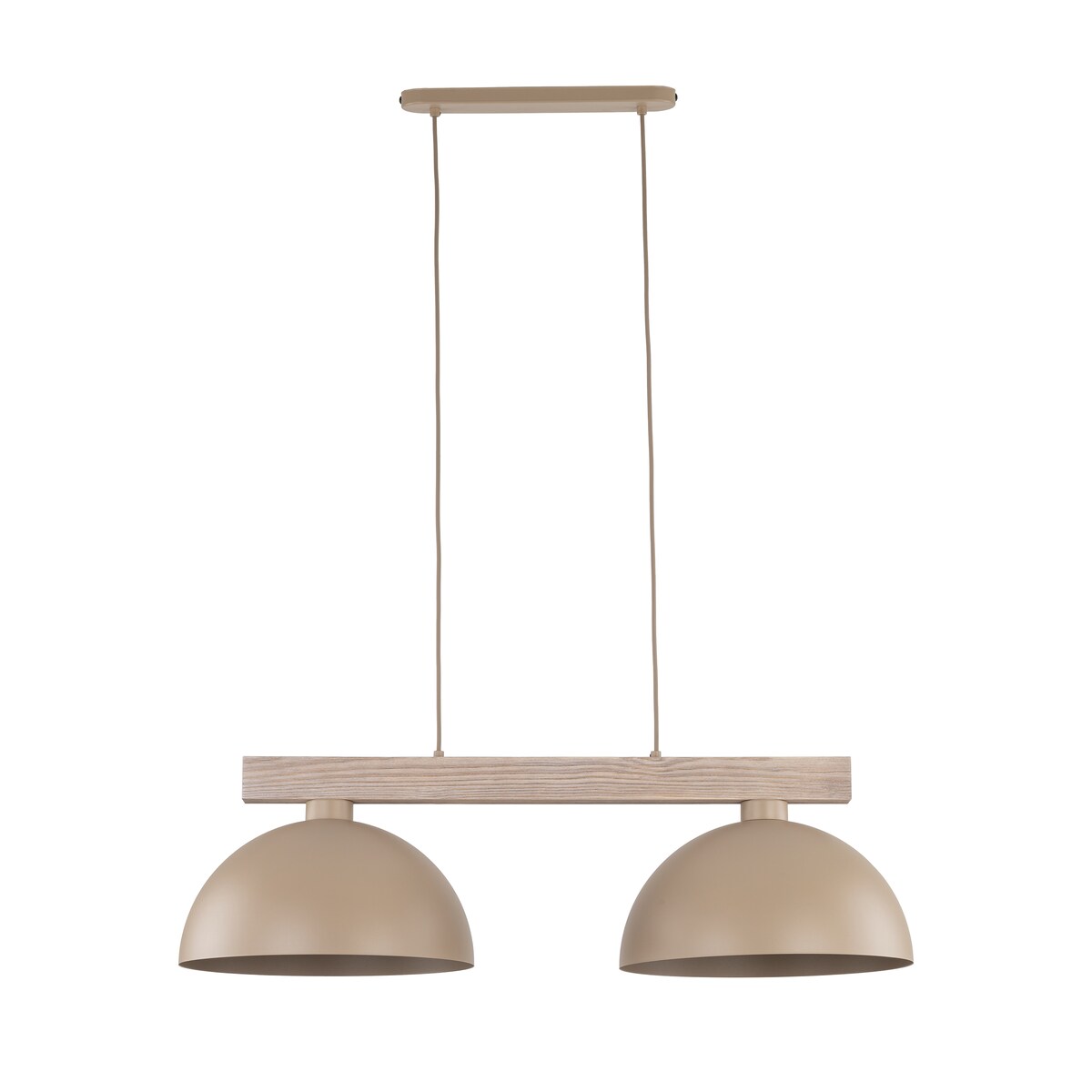 Lampa wisząca podwójna TK Lighting OSLO SABIA beżowa 2xE27 regulowana wysokość 120 cm do salonu nad stół
