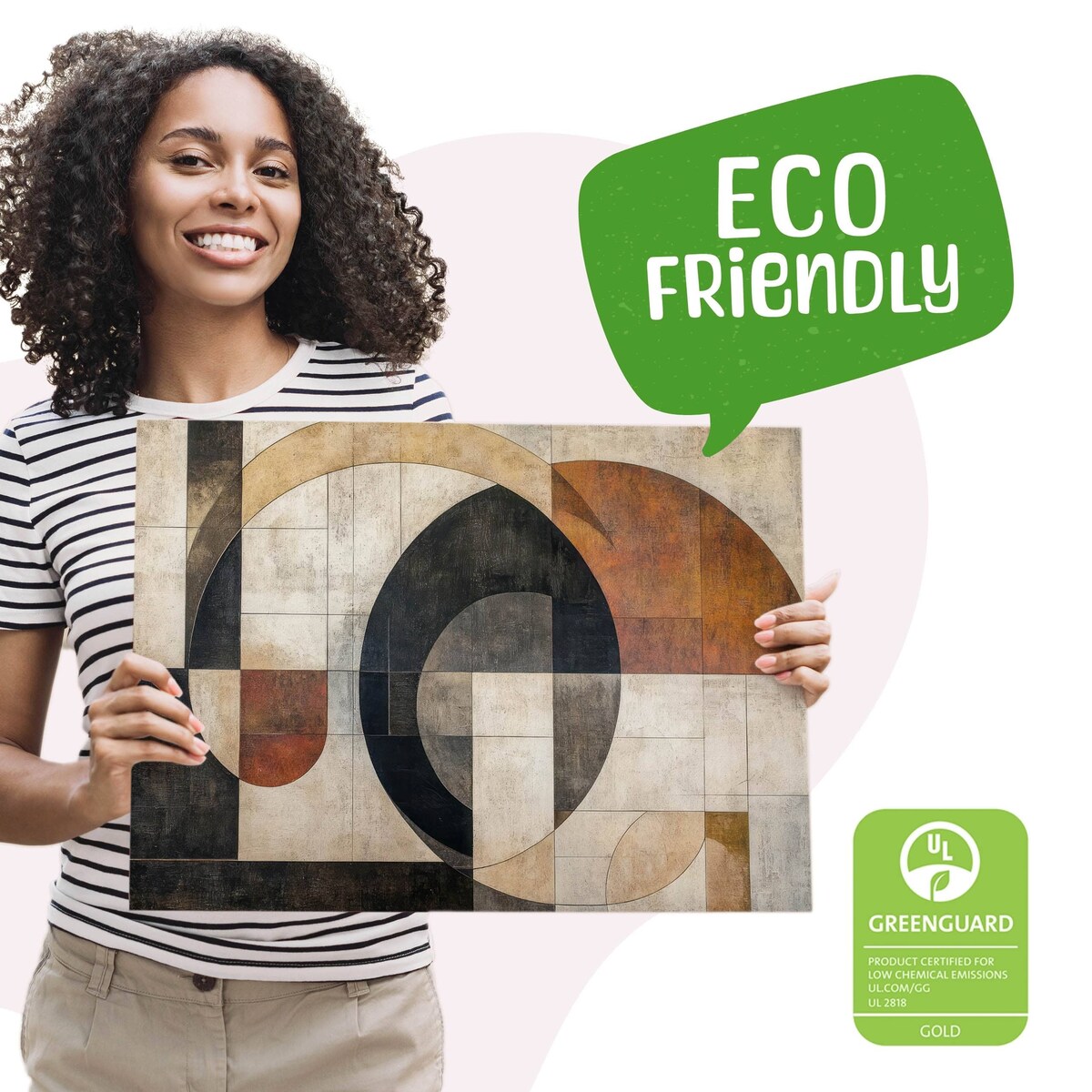 Obraz Ścienny Do Sypialni Kształty Geometryczne Styl Boho Mural 120x80cm