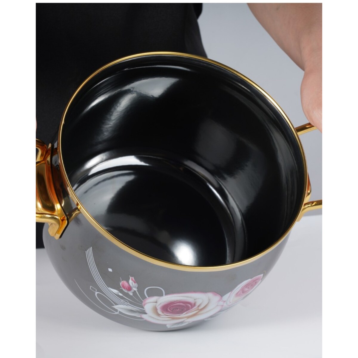 Garnki emaliowane zestaw garnków na gaz indukcję 6-ele 18/20/22CM MASTERPAN