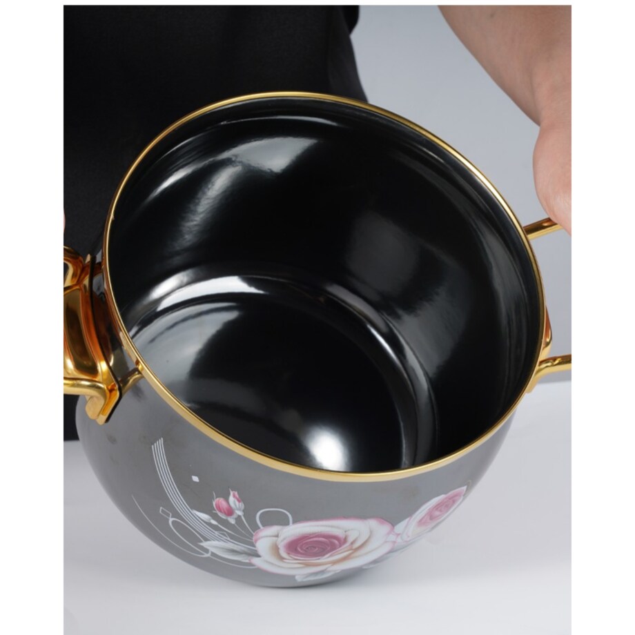 Garnki emaliowane zestaw garnków na gaz indukcję 6-ele 18/20/22CM MASTERPAN