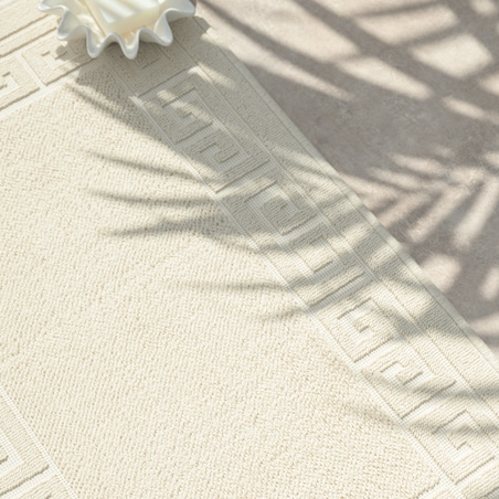 Dywanik łazienkowy Lino 60x90 cm bawełniany grecki beżowy