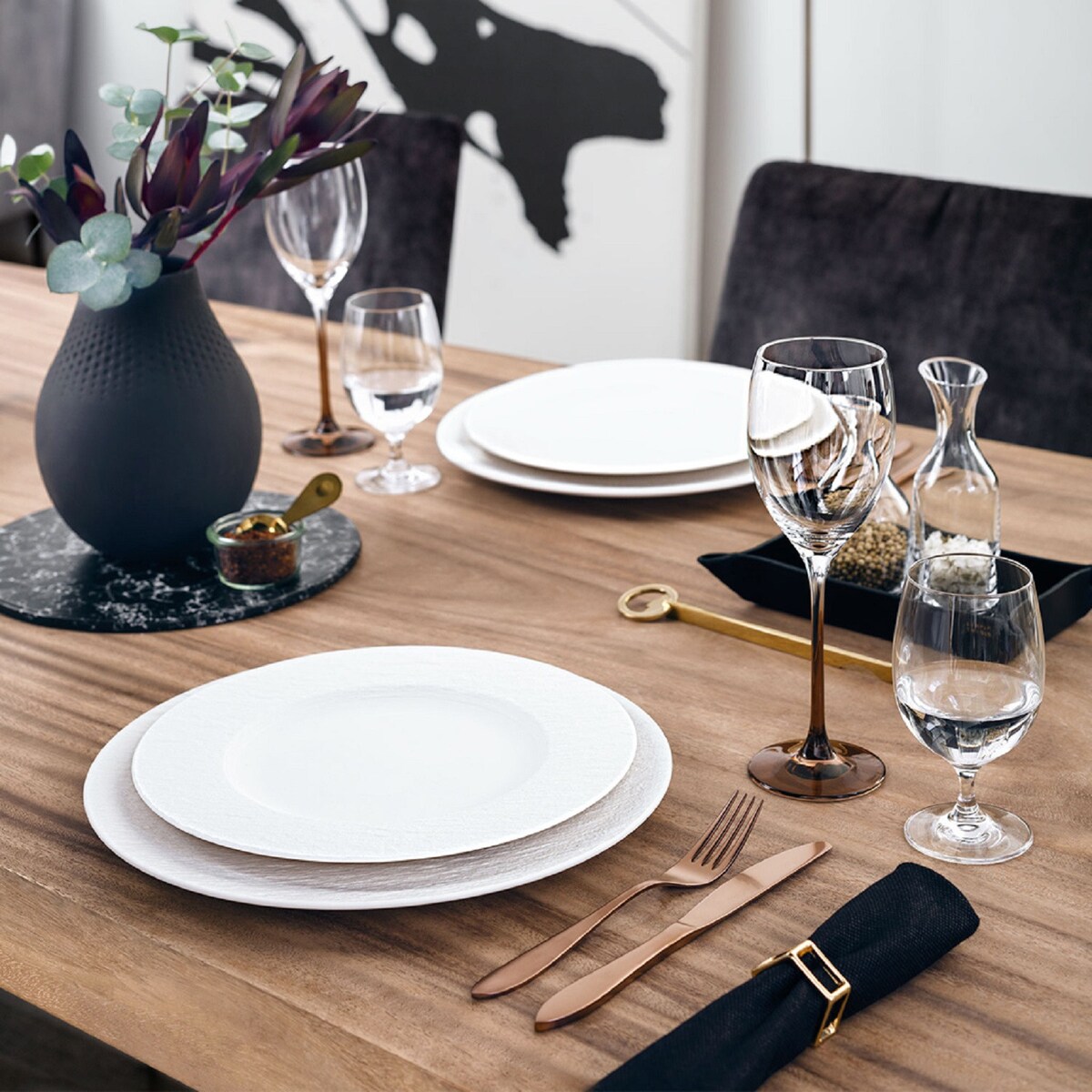 Talerz obiadowy Manufacture Rock Blanc, 27 cm, Villeroy & Boch