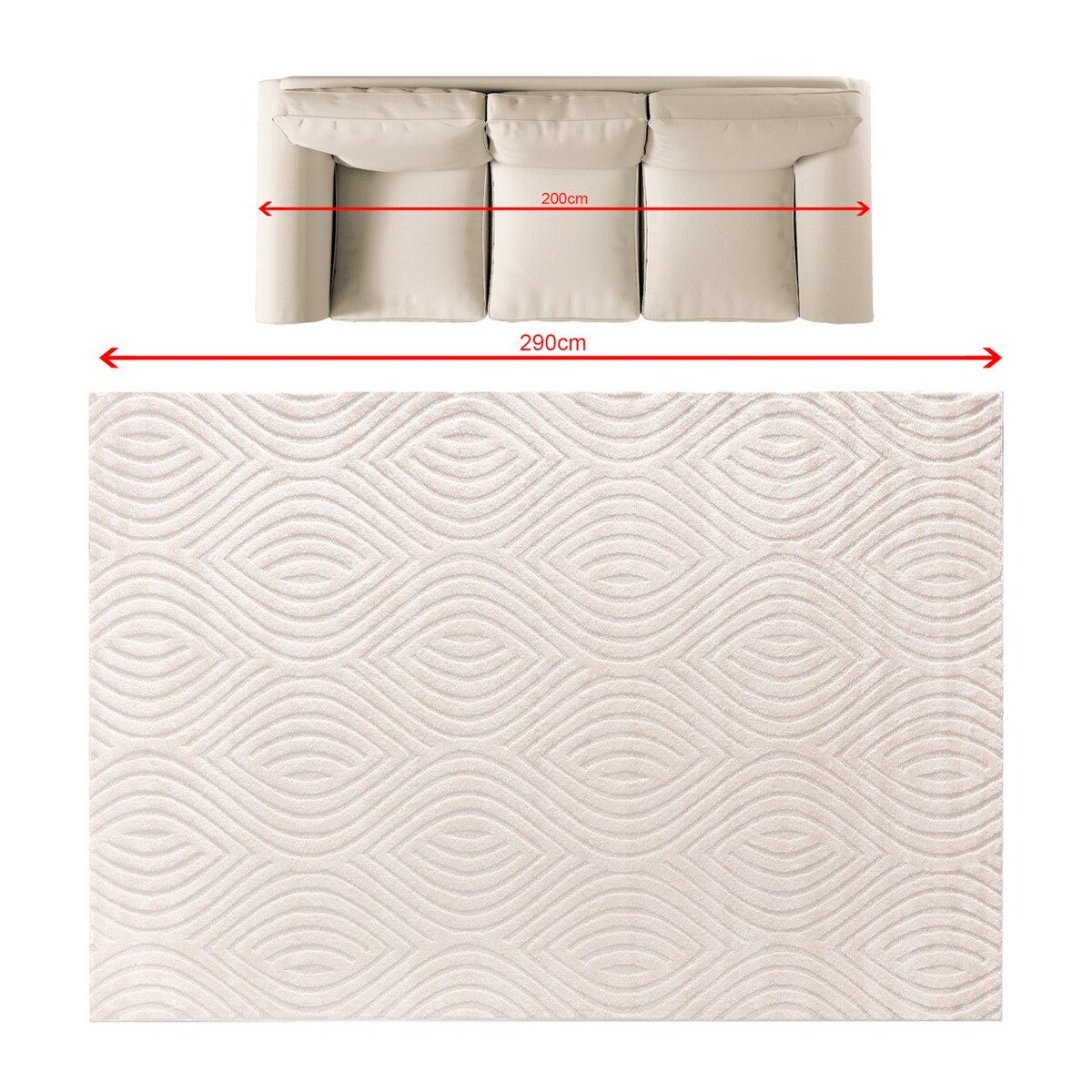 Dywan Serenno cream 200x290 cm, 200x290 cm