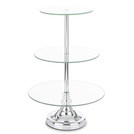 Patera szklana 3-poziomy 49x29,5x29,5 cm big