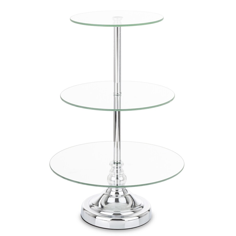 Patera szklana 3-poziomy 49x29,5x29,5 cm big