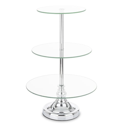 Patera szklana 3-poziomy 49x29,5x29,5 cm big