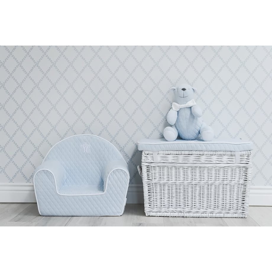 Miś dekoracyjny błękitny pikowany