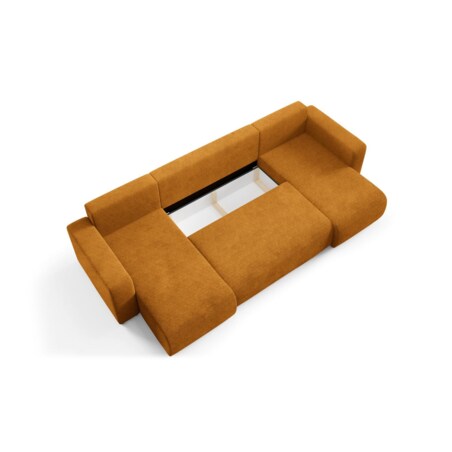 Narożnik EVORA U z pojemnikiem tkanina miękki plusz Kolor: Onega 19