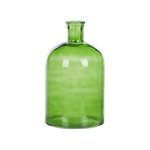 Wazon na kwiaty szklany 31 cm Green PULAO