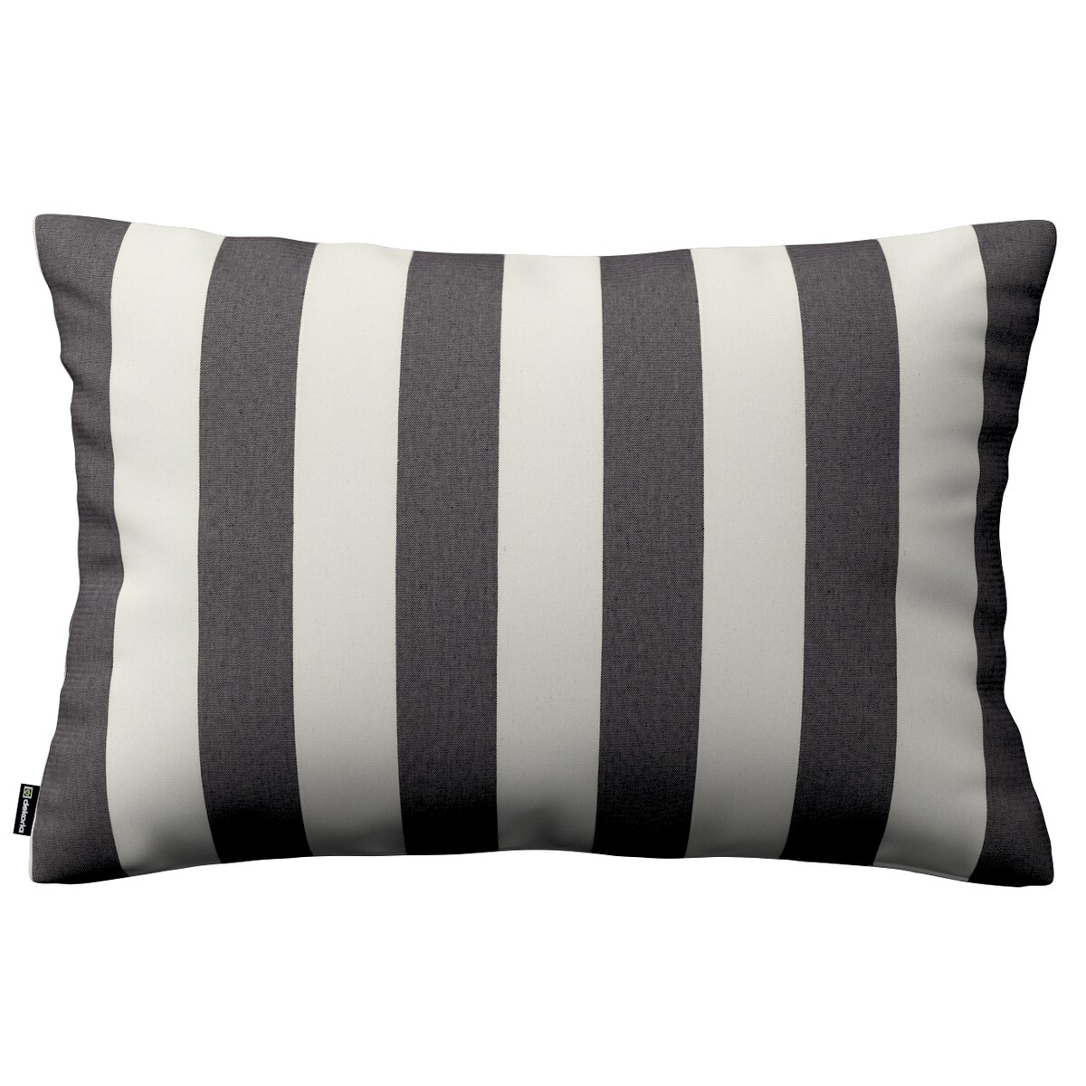Poszewka Kinga na poduszkę prostokątną 47x28 biało-grafitowe pionowe pasy (5,5cm)