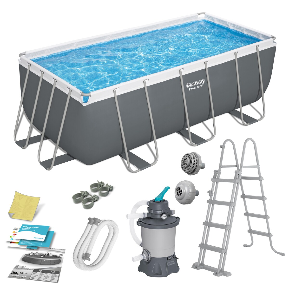 Basen stelażowy prostokątny Bestway 412 x 201 cm