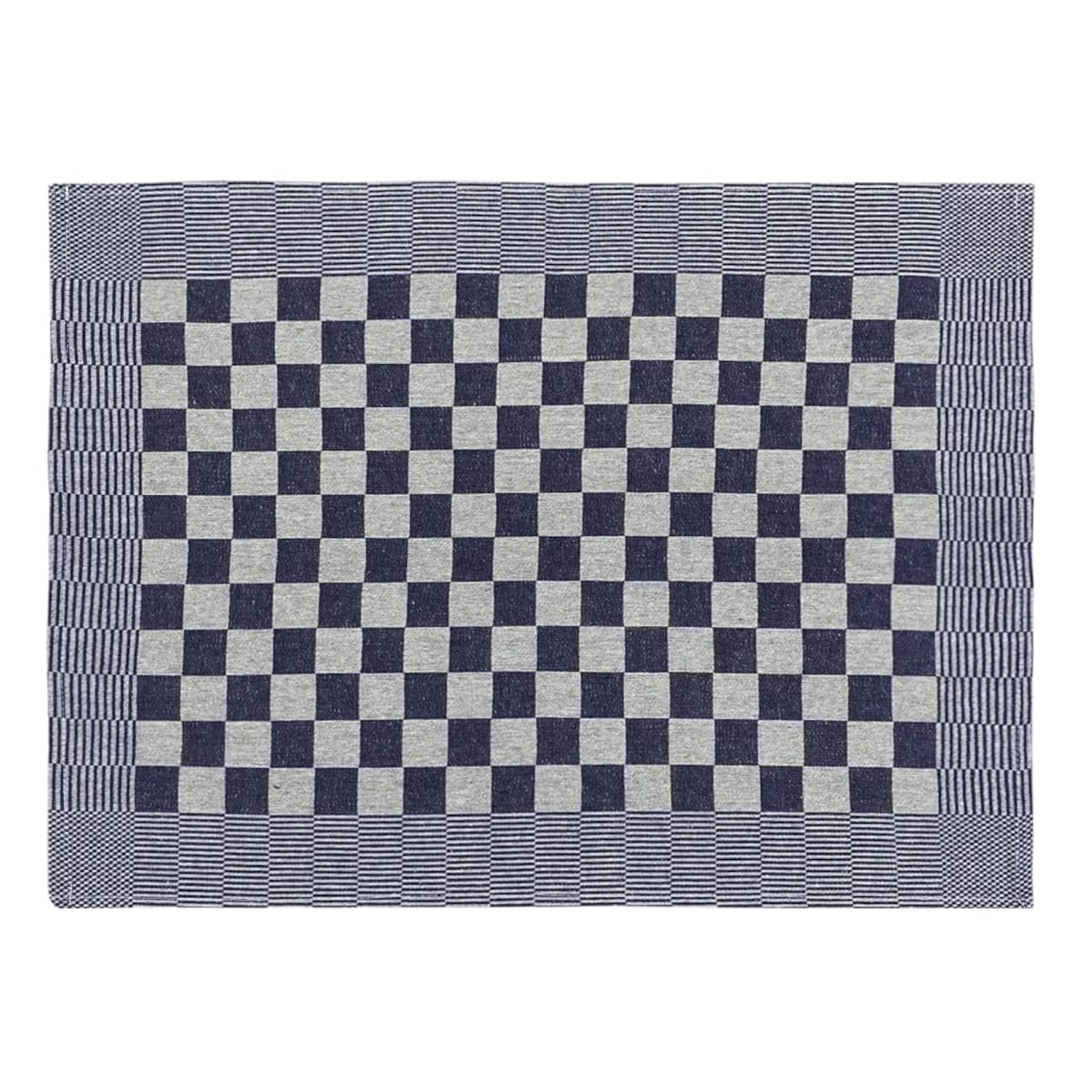 vidaXL Ręczniki kuchenne, 10 szt., niebiesko-białe, 50x70 cm, bawełna