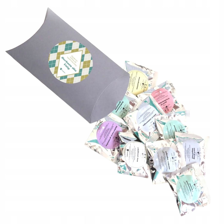 ZESTAW PREZENTOWY UPOMINKOWY - 10 RÓŻNYCH HERBAT SYPANYCH W SASZETKACH - PREZENT UPOMINEK DLA TATY TEŚCIA NA DZIEŃ OJCA URODZINY