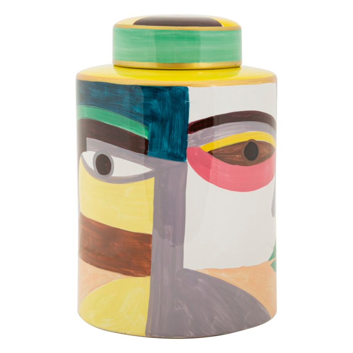 Osłonka dekoracyjna Piccassy Color Top, kolor wielokolorowy, ceramika, 19 x 19 x 28 cm, styl nowoczesny, na doniczkę do salonu, Mauro Ferretti