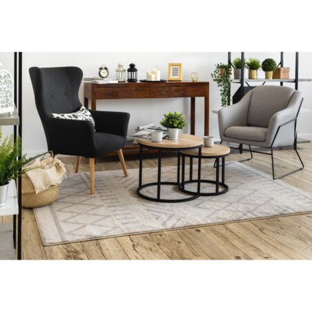 Dywan SOFT 8034 ETNO BOHO krem / jasny brąz 120x170 cm
