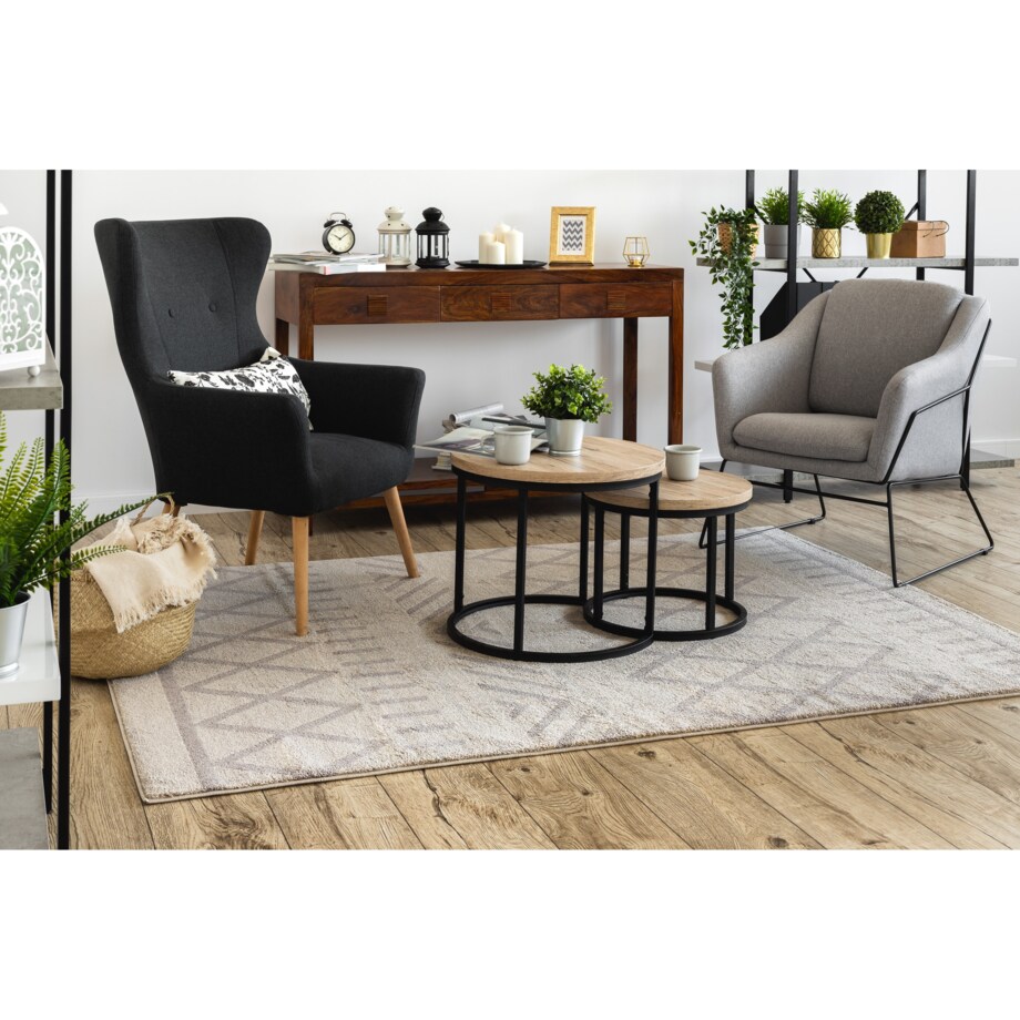 Dywan SOFT 8034 ETNO BOHO krem / jasny brąz 120x170 cm